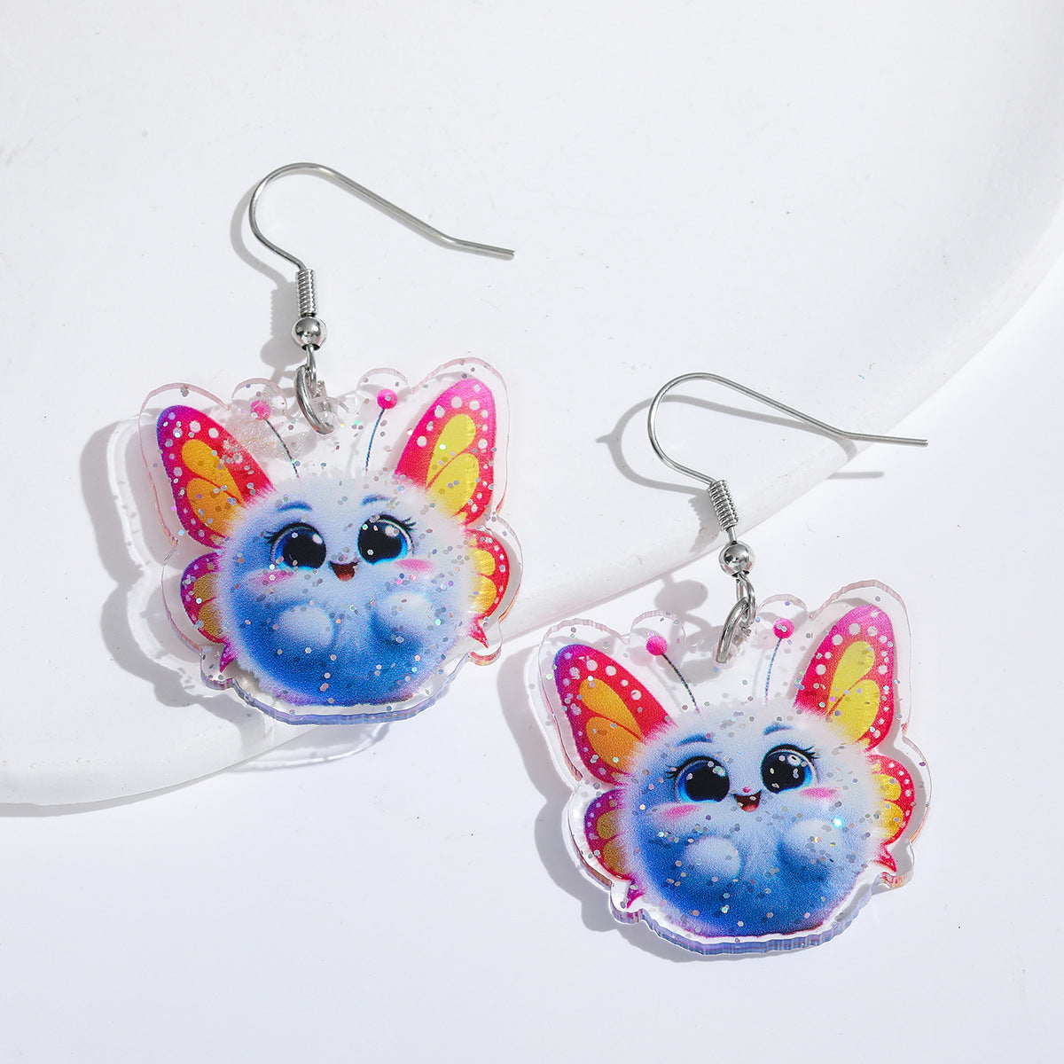 Wholesale Gradient Butterfly Colorful Acrylic Earrings ACC-ES-AnDao040