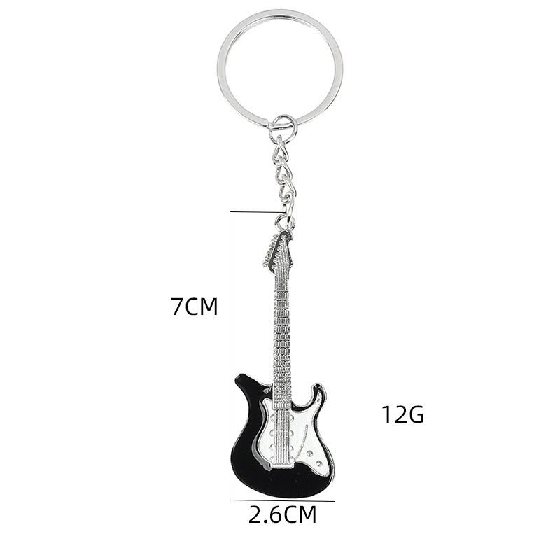 Wholesale Metal Musical Instrument Colorful Guitar Keychains ACC-KC-HongAo013