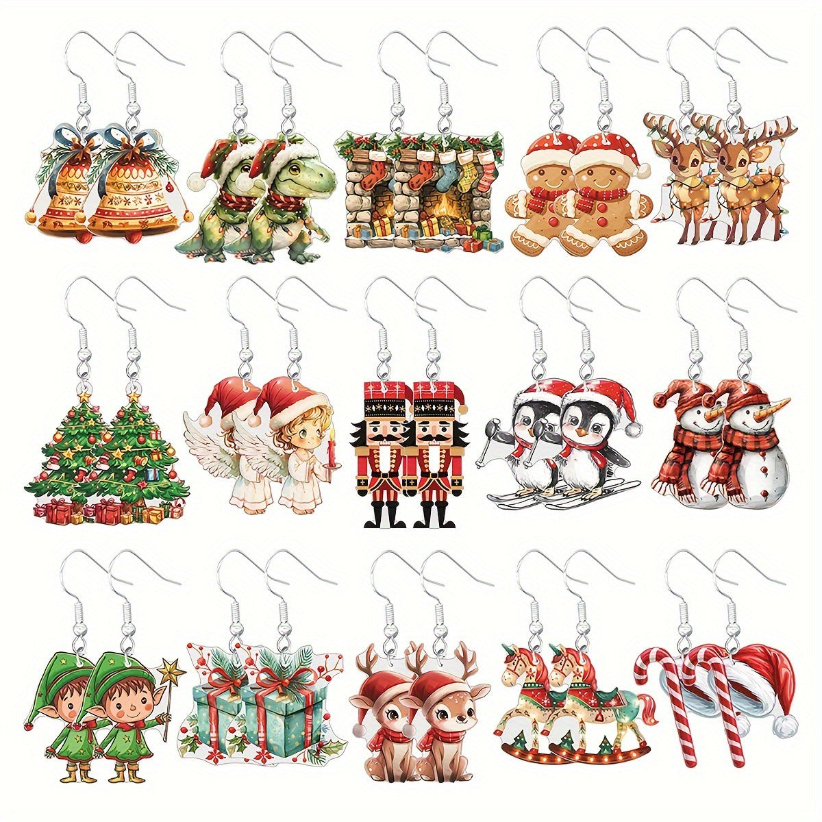 Wholesale  Christmas Cartoon  Cute Acrylic Pendant  Gingerbread Earrings