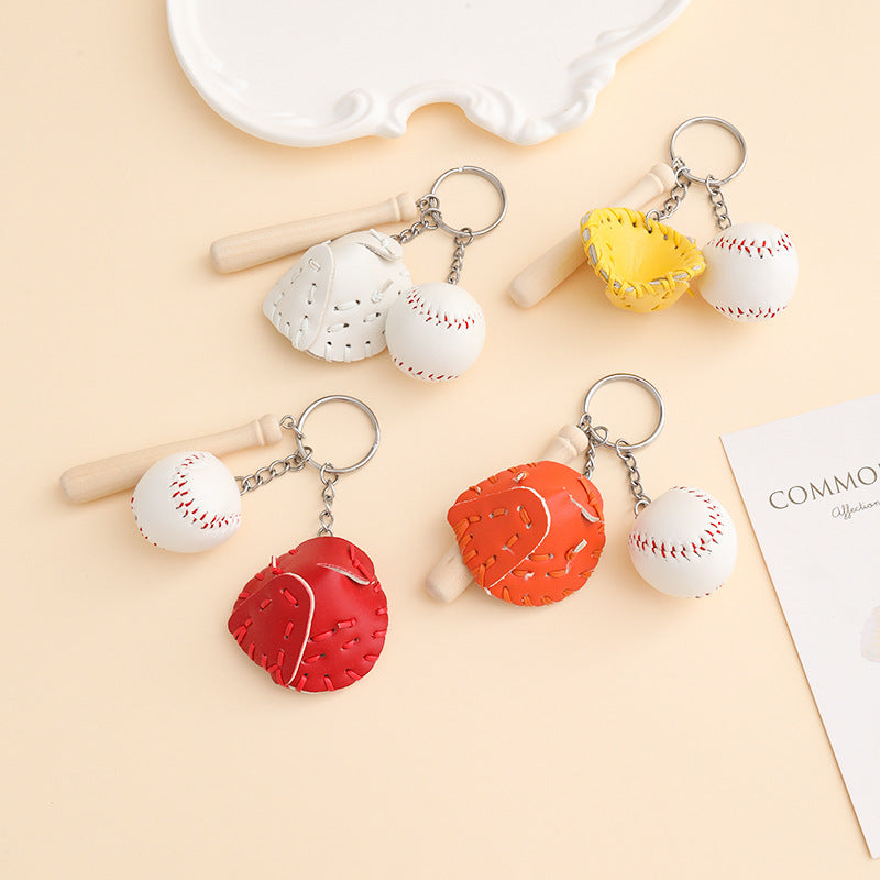 Wholesale  Mini Baseball Three-Piece Keychain