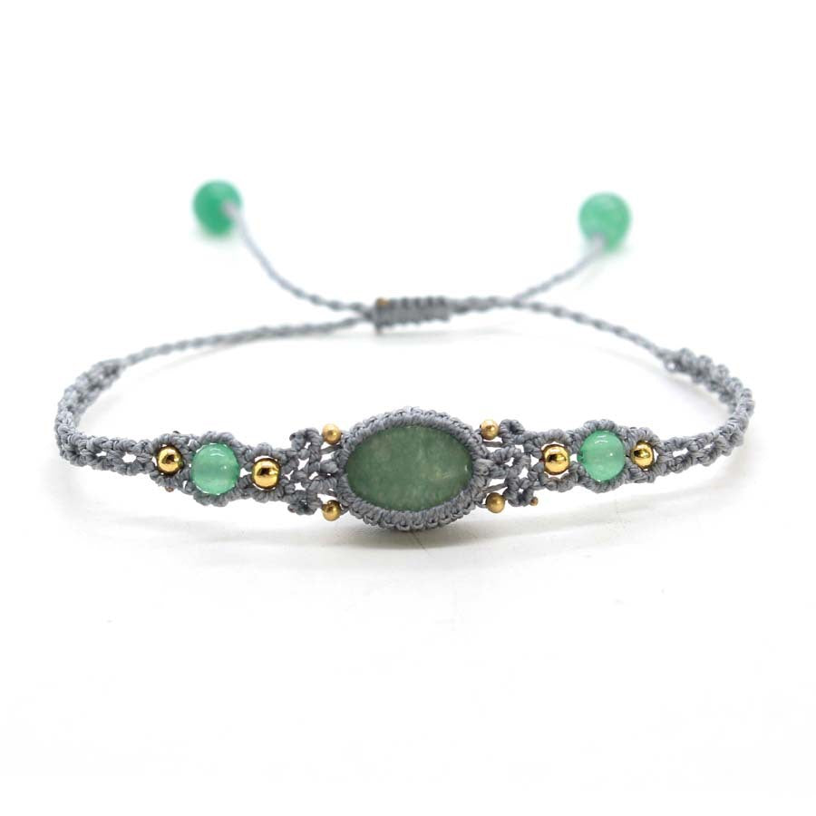 Wholesale Stylish Amethyst Oval Braided Stretch Bracelet For Women Adjustable Everyday Jewelry Accessory Ideal For Boutique Resale