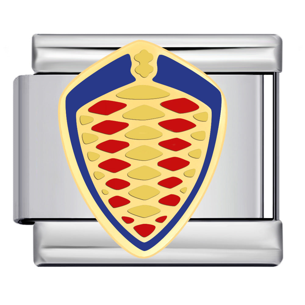 Wholesale Italian Charm Bracelet 9mm DIY Car Logo Series   Creative Stainless Steel Composable Bracelet