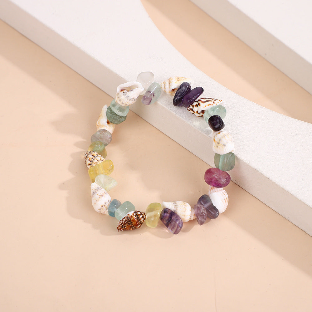 Wholesale Beach Themed Handmade Shell Bead Bracelet Starfish Pendant Jewelry Accessory