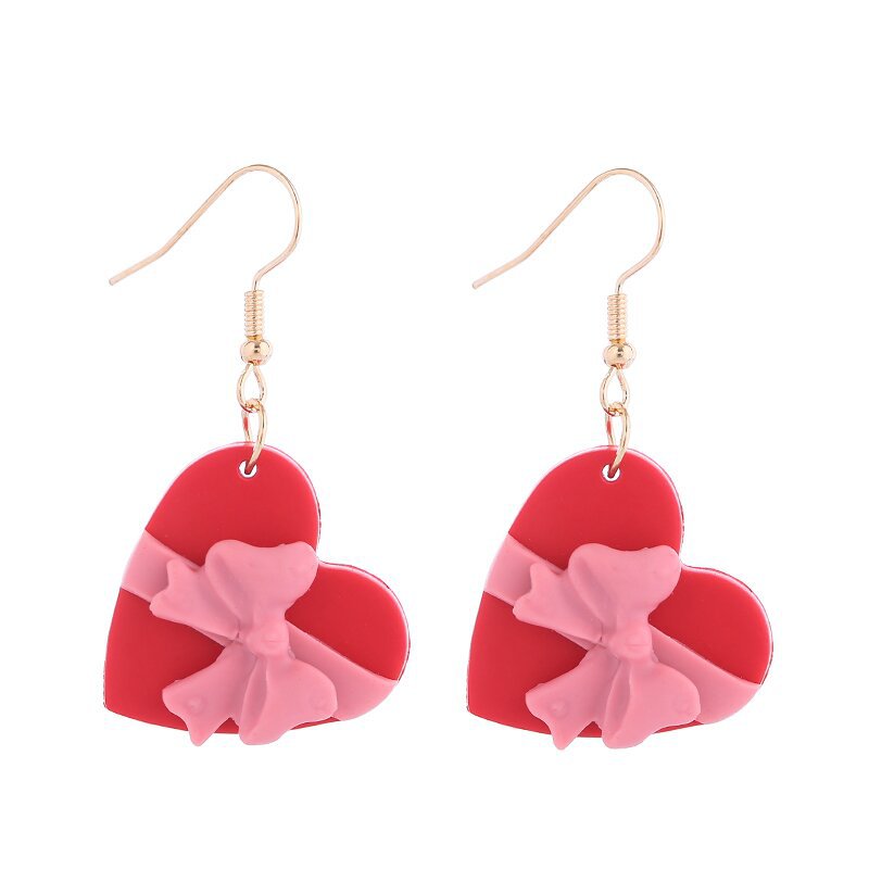 Wholesale Polymer Clay Valentine' s Day XO Heart Envelope Earrings