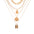Wholesale Human head necklace set light luxury temperament relief round necklace