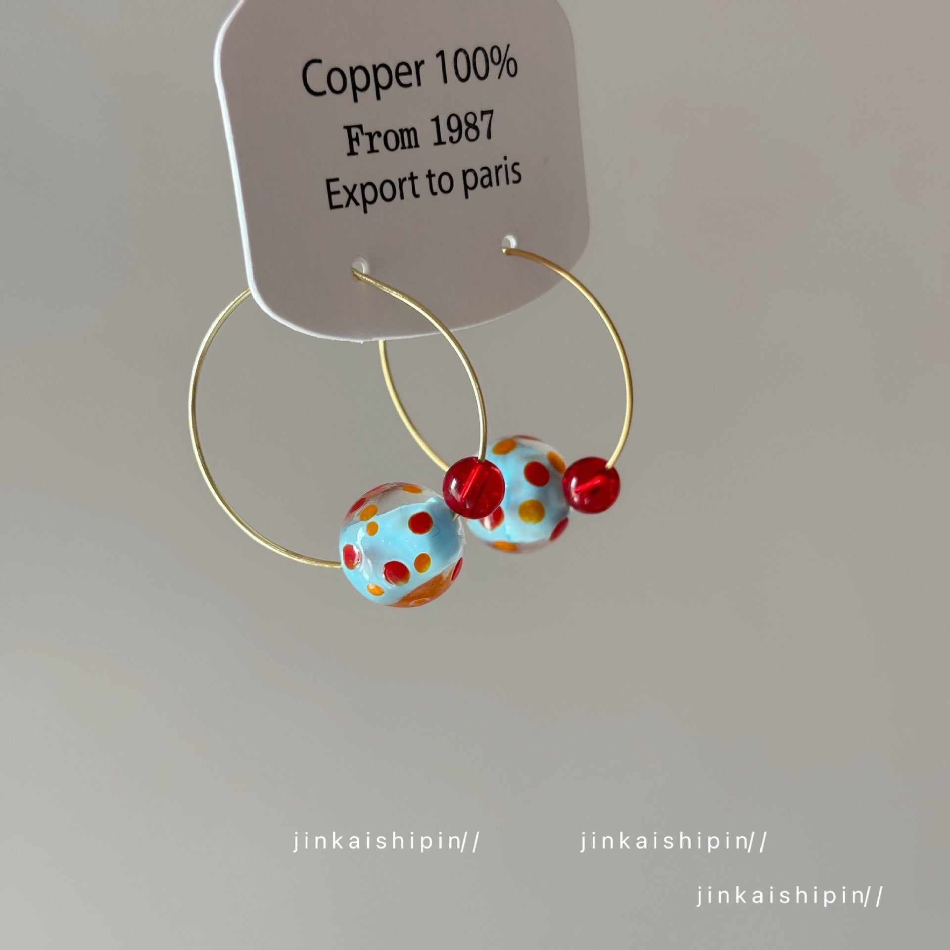 Wholesale Mixed color ball earrings