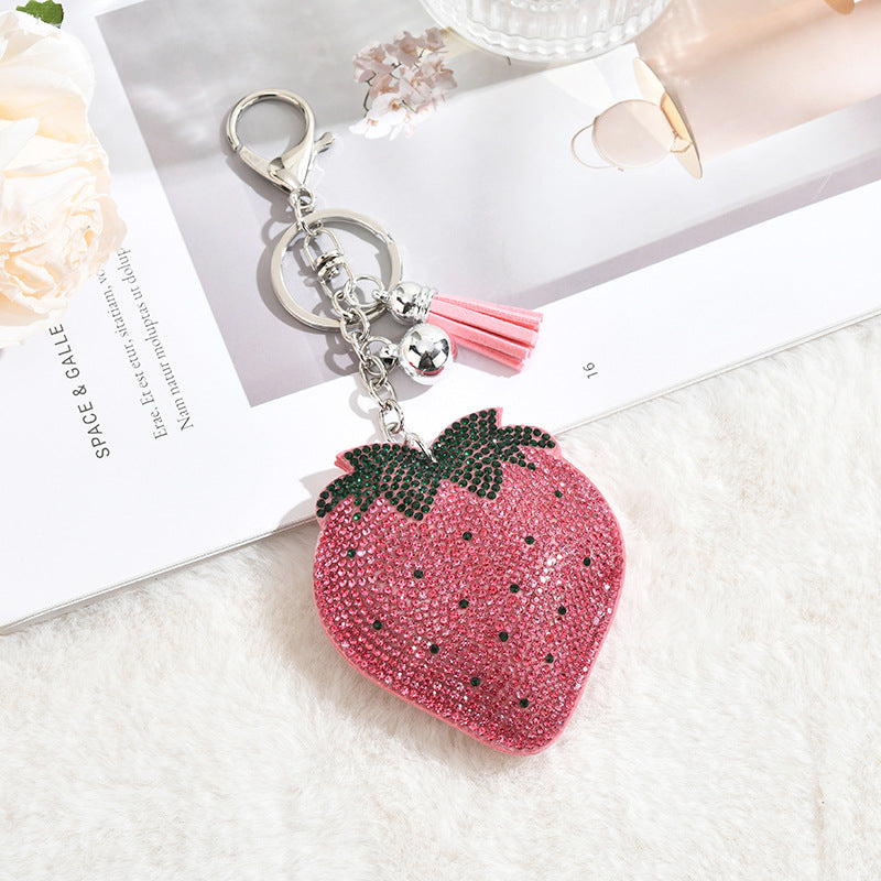 Wholesale Creative Tassel Strawberry Fruit Bag Charm for Women