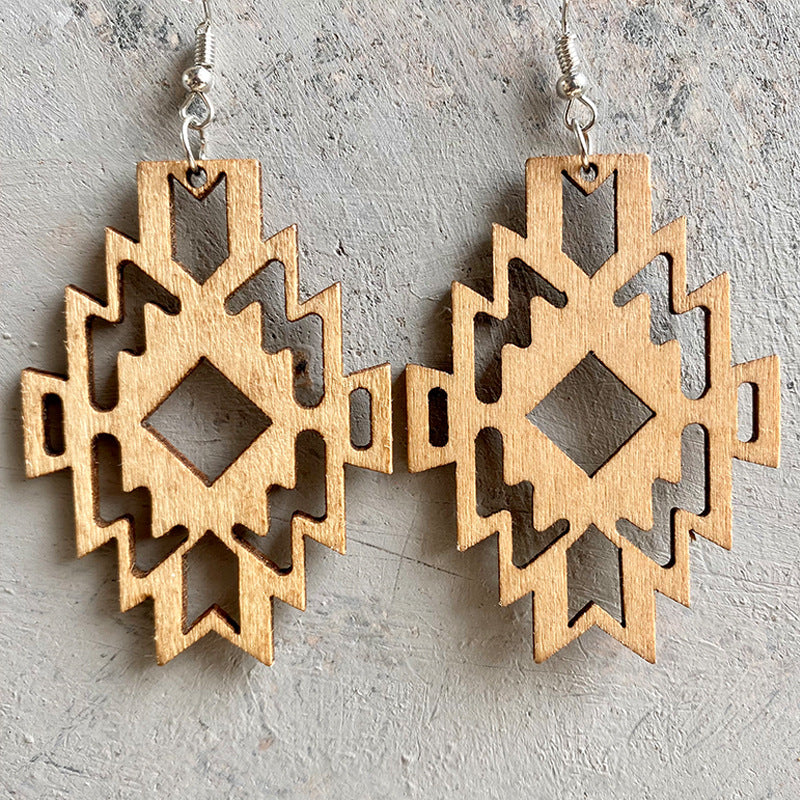 Wholesale 3pcs Wooden Western-style Horseshoe Earrings