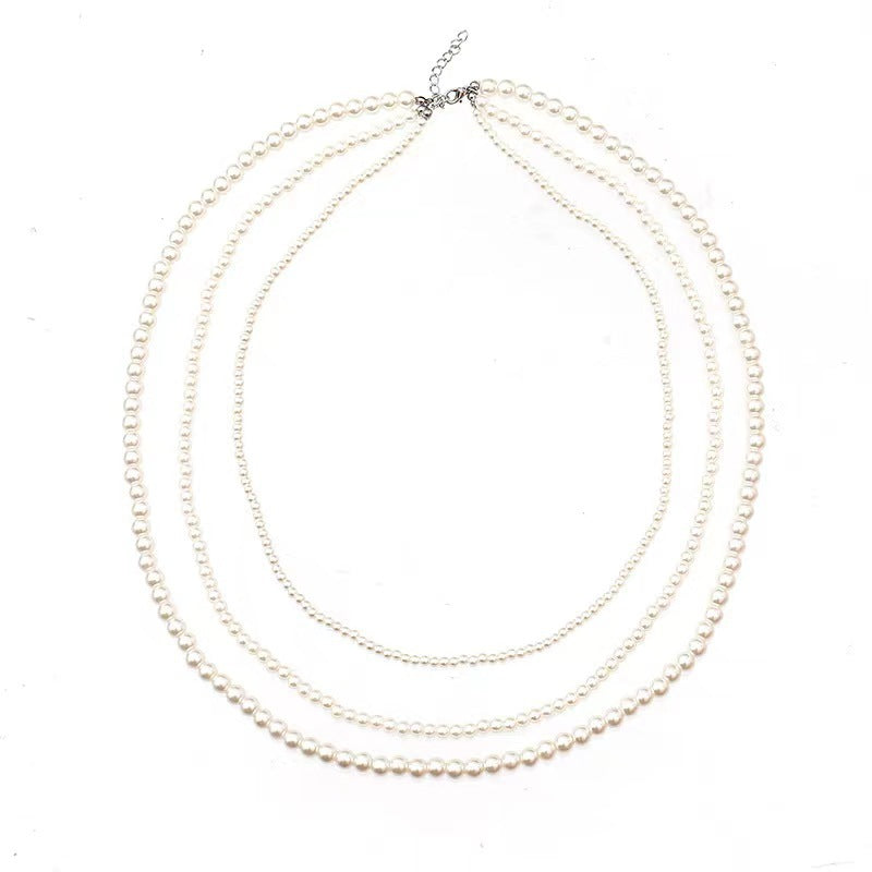 Wholesale Multi-layer Glass Pearl Long Necklace