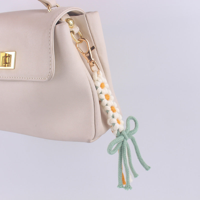Wholesale Hand-woven Cartoon Flower Bow Lanyard Keychain ACC-KC-GuangTian068