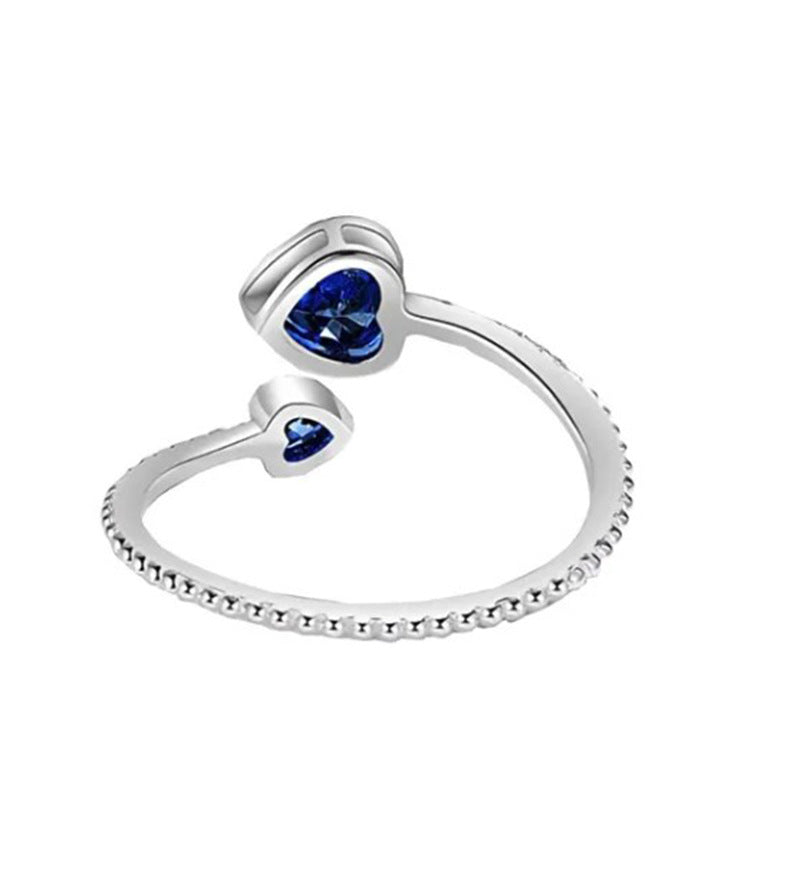 Wholesale  December birthstone lovers ring heart-shaped ring