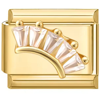 Wholesale Italian Charm Bracelet 9mm DIY  Zircon Starfish Bat Butterfly  Creative Stainless Steel Composable Bracelet