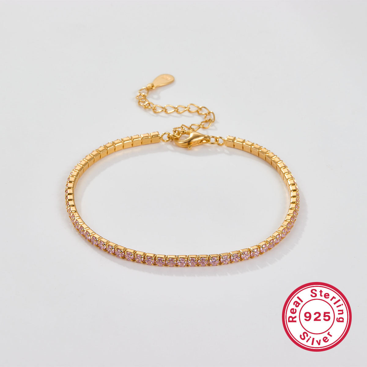 Wholesale Light Luxury Chain Stacking Zircon 925 Sterling Silver Bracelets ACC-BT-JingXu001