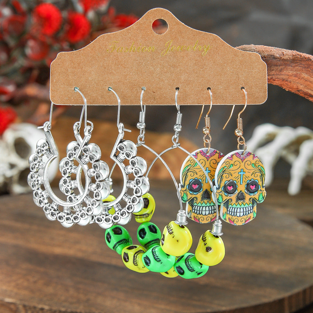 Wholesale Halloween  Suit Combination Couple Earrings Jewelry