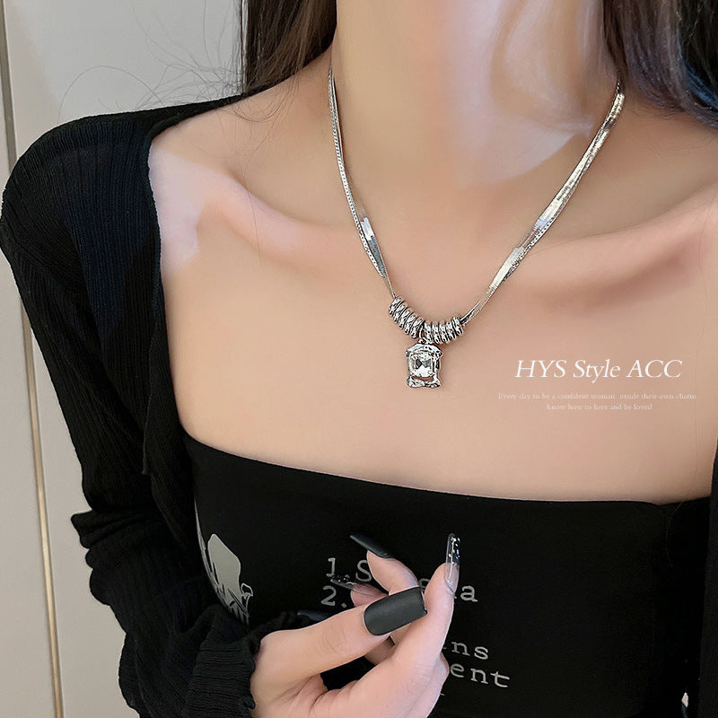 Wholesale Baroque Pearl Crystal Necklace Collarbone Chain Choker Necklace ACC-NE-Miaosi010