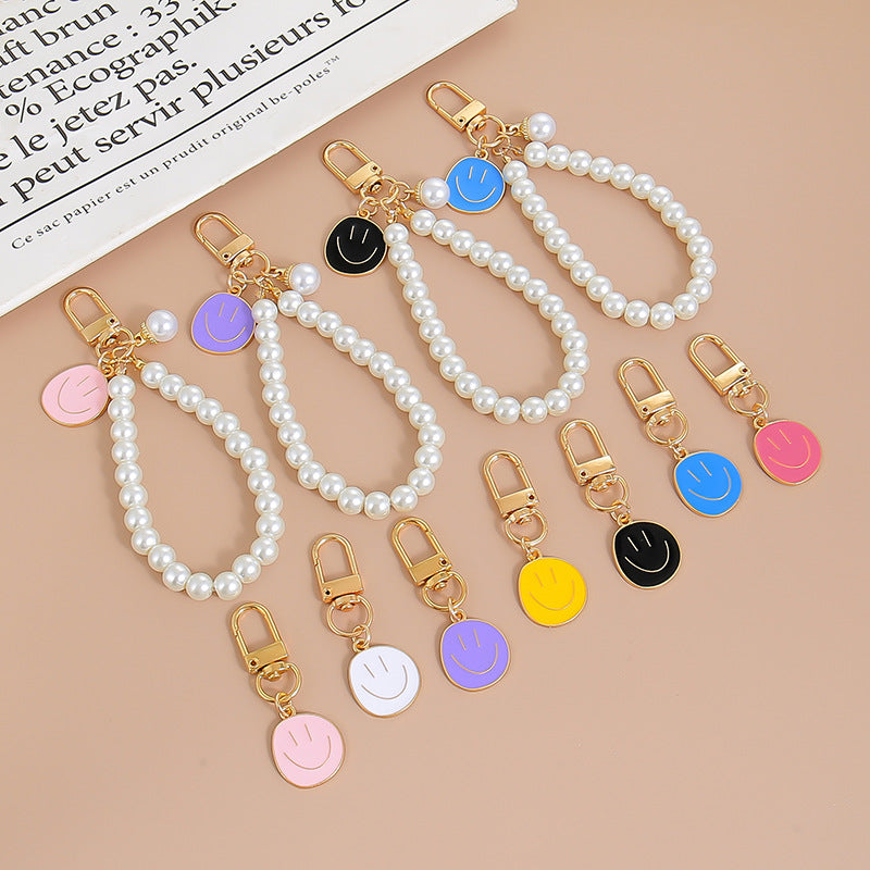 Wholesale Colorful Smiley Face Alloy Keychain - Irregular Expression Bag Charm,  Trendy Accessory