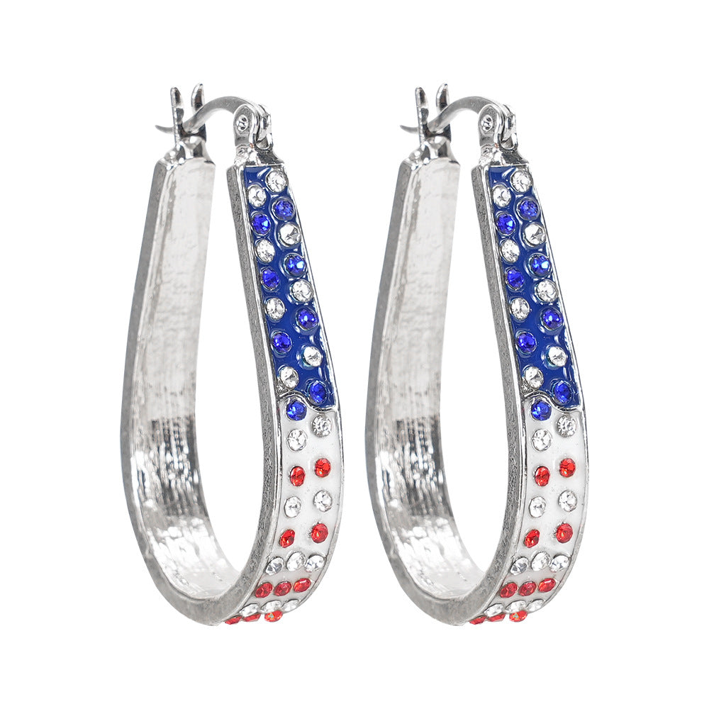 Wholesale  American Independence Day Earrings American Flag Earrings
