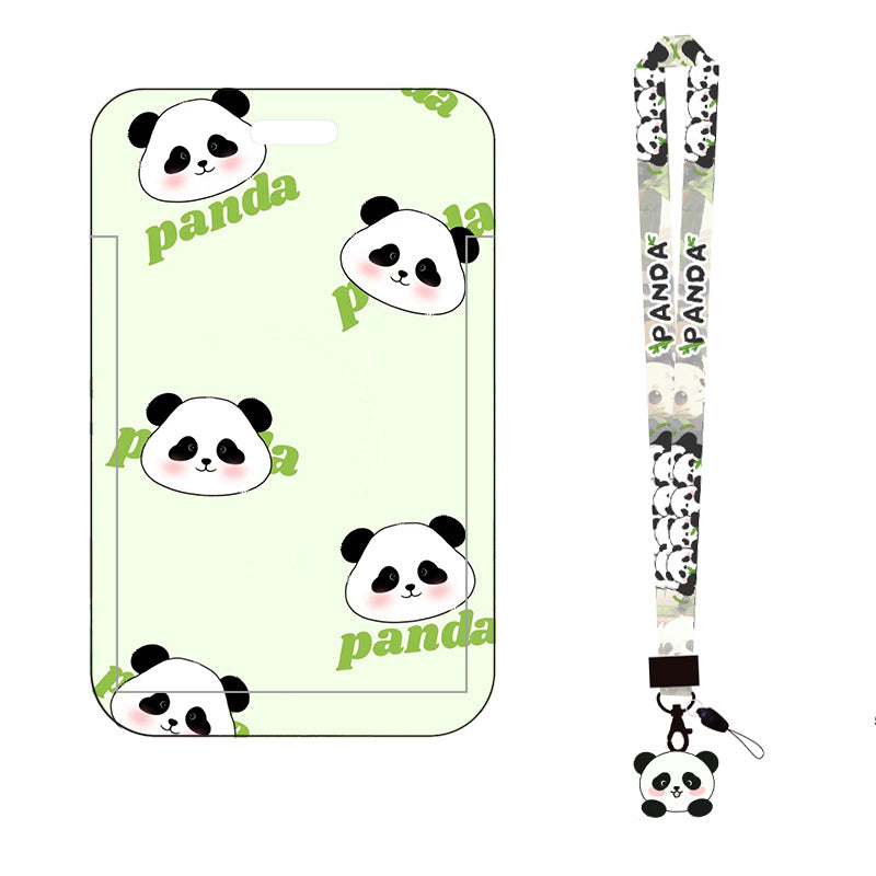 Wholesale 2pcs Cute Panda Protective Case Lanyard Keychain ACC-KC-AShi004