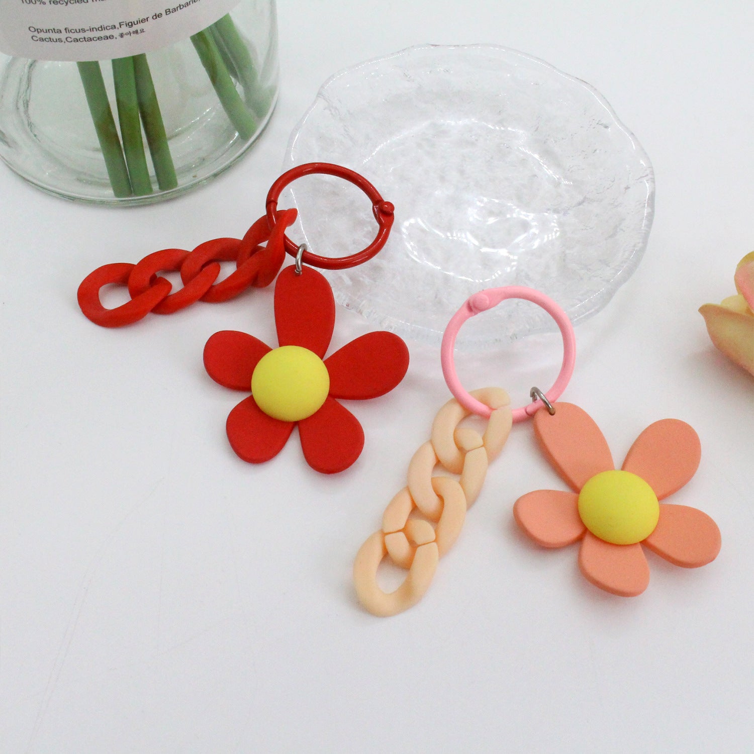Wholesale Creative Flower Keychains ACC-KC-Jiuxing004