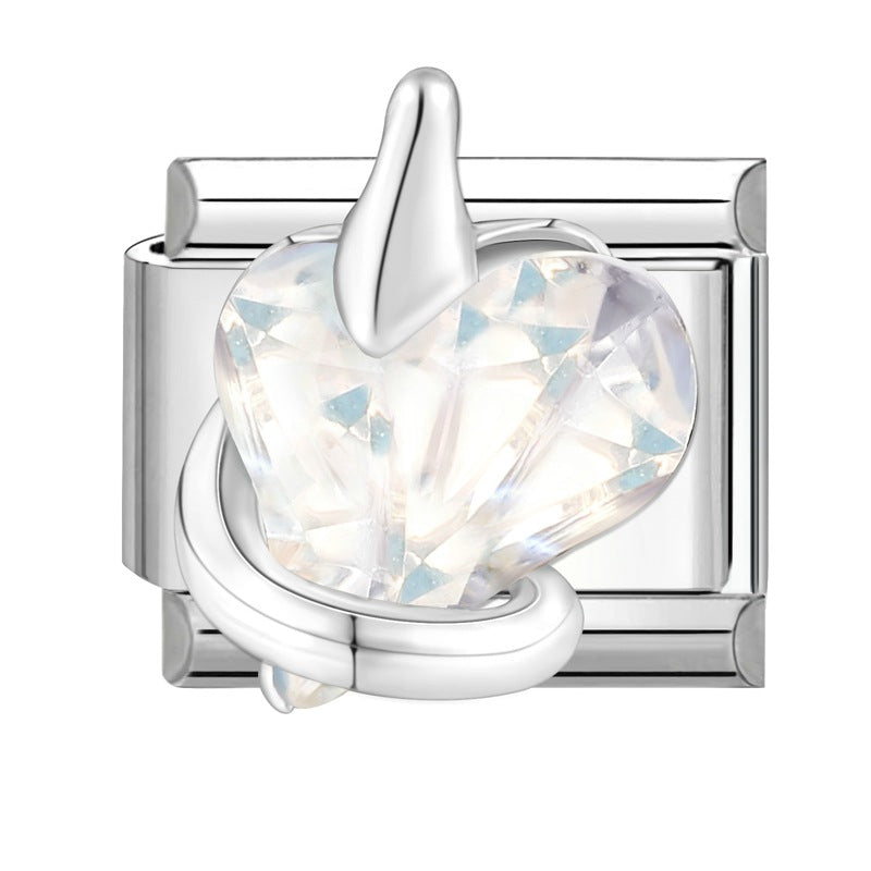 Wholesale Italian Charm Bracelet 9mm DIY Splicing Removable Butterfly Love Stainless Steel Composable Bracelet