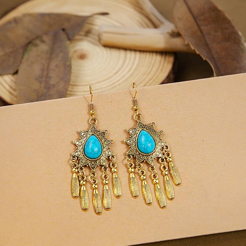 Wholesale Retro ethnic style tassel earrings