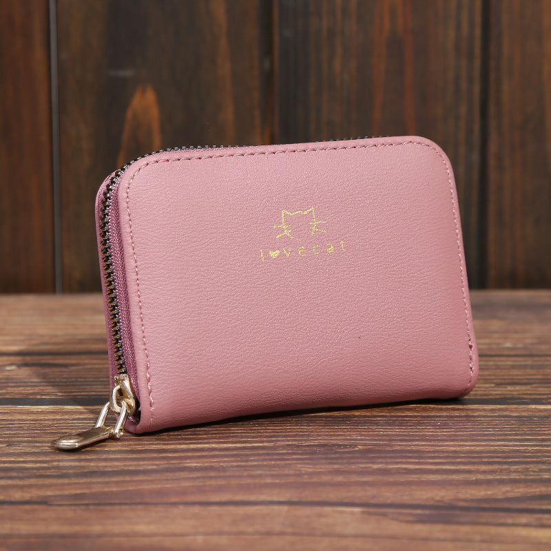 Wholesale Korean Style PU Leather Animal Print Accordion Card Holder Coin Purse Wallet For Women
