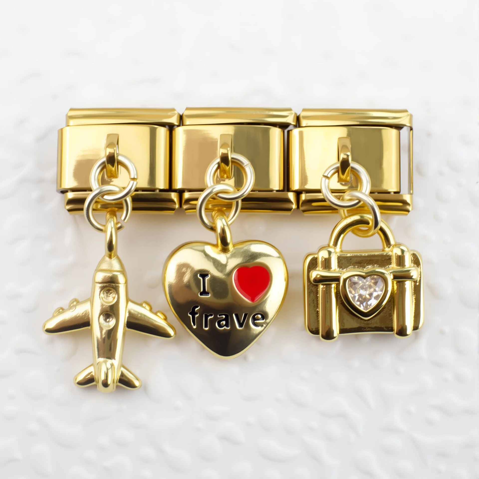 Wholesale 5pcs/pack Individual Sports &  Hobby Charms Single Section Creative Stainless Steel Composable Bracelet