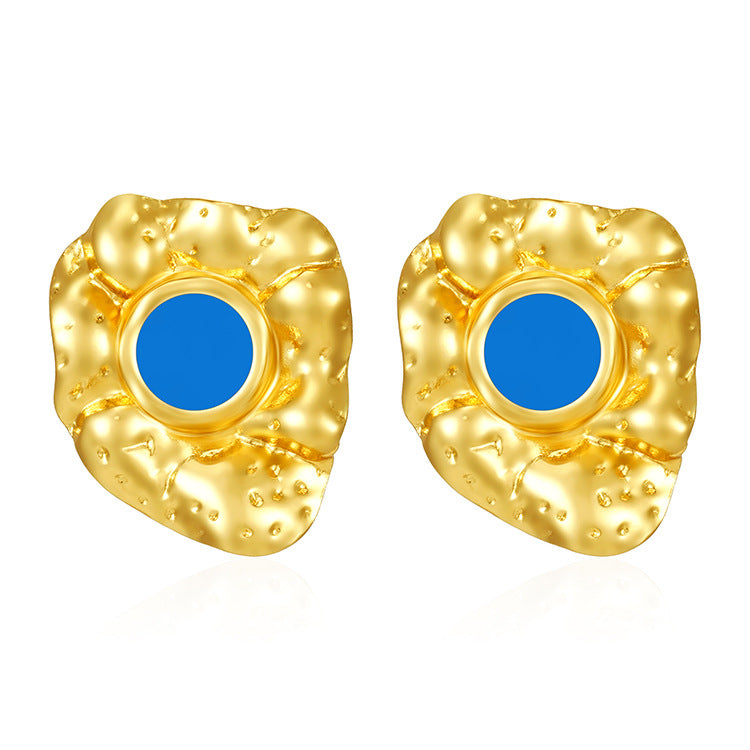 Wholesale Retro  Stainless Steel 18K Gold Earrings