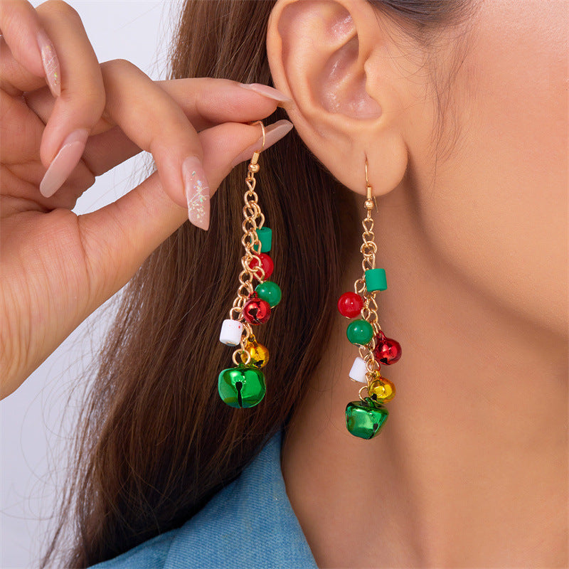 Wholesale Christmas Colorful Bell Earrings ACC-ES-YingHao011