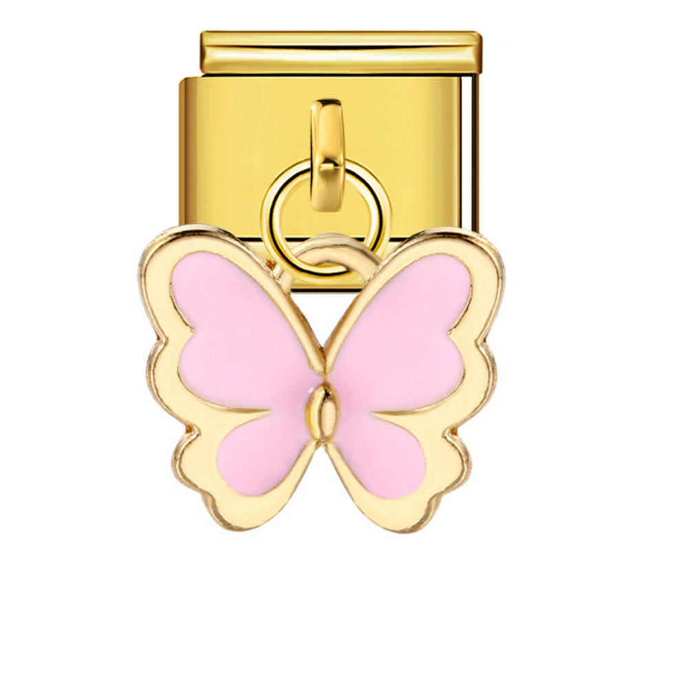 Wholesale  Italian Charm Bracelet 9mm DIY hook style Creative Stainless Steel Composable Bracelet