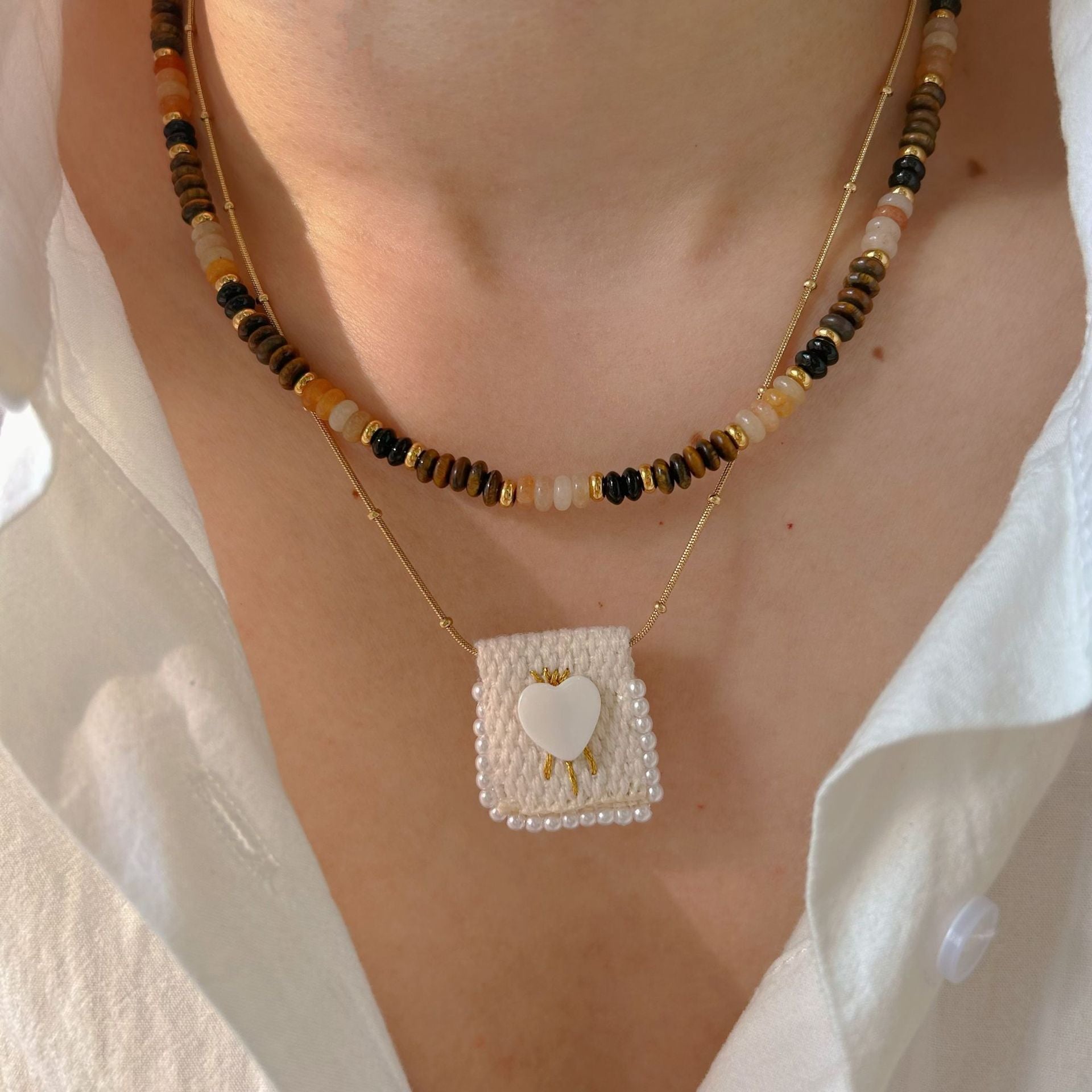 Wholesale  Handmade Bag Stainless Steel Necklace