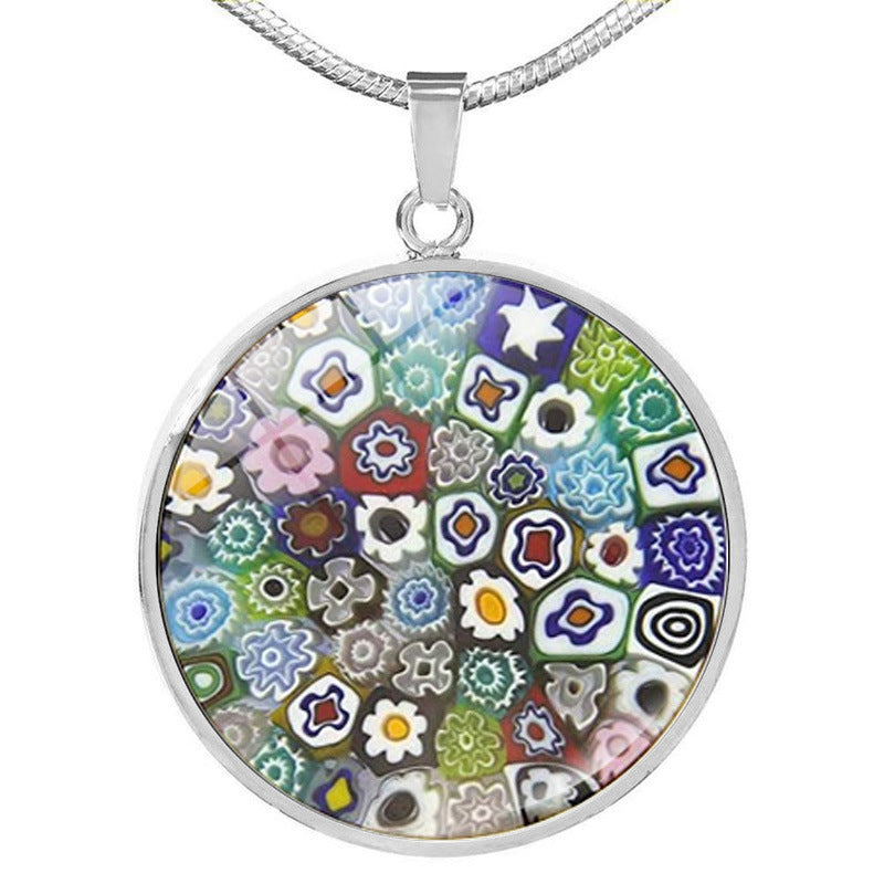 Wholesale Glass Pendant Necklace Sweater Chain