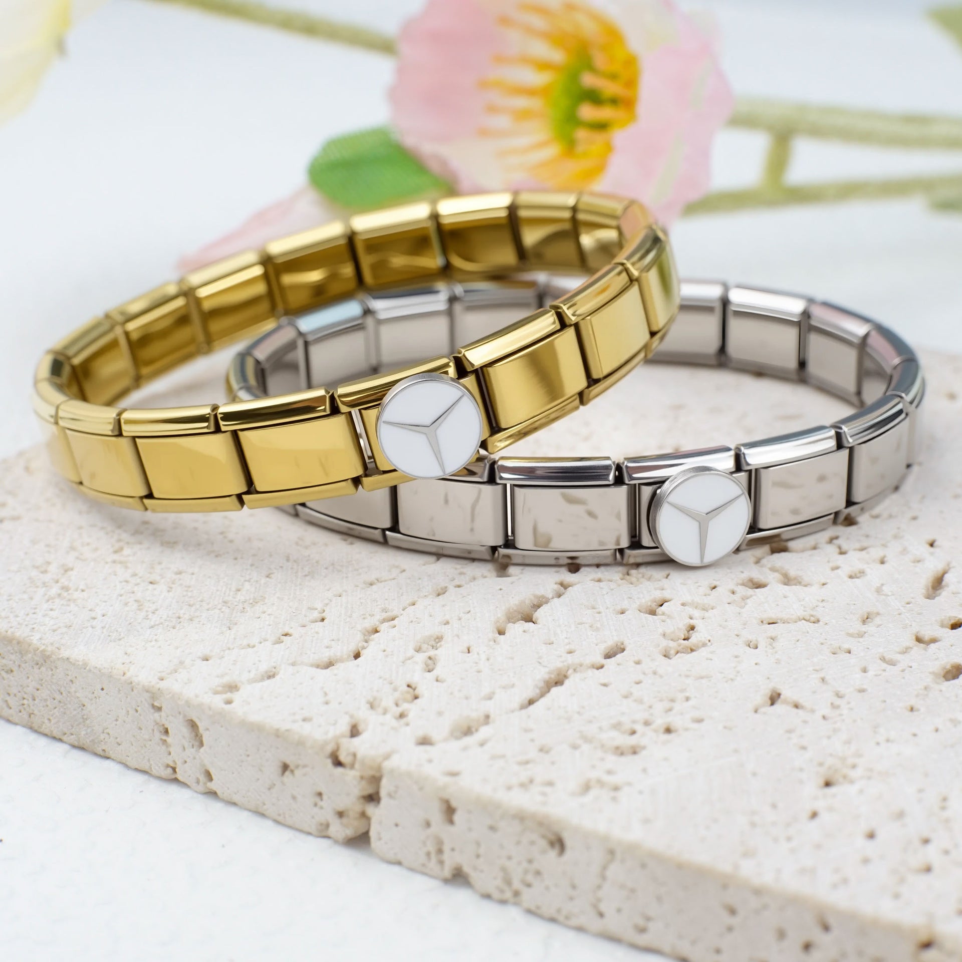 Wholesale 5pcs/pack Transportation Italian Charms Single Section Creative Stainless Steel Composable Bracelet