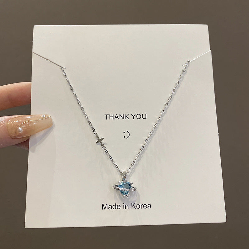 Wholesale Pearl Butterfly Pendant Clavicle Chain Ornament Titanium Steel Necklace ACC-NE-Sengw004