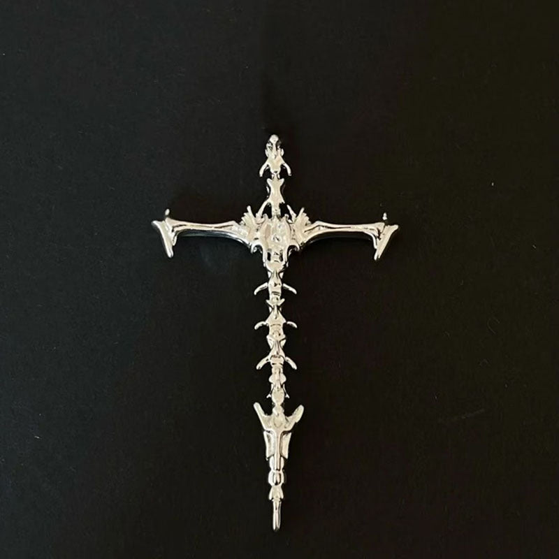Wholesale  Skull Skeleton Cross Pendant Necklace