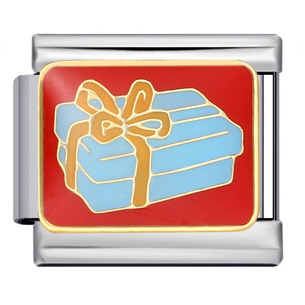 Wholesale Italian Charm Bracelet 9mm DIY Splicing Christmas Elements Stainless Steel Composable Bracelet