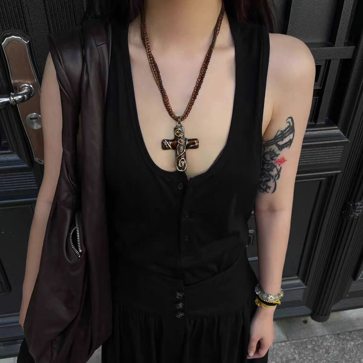 Wholesale Vintage Gothic Cross Pendant Necklace