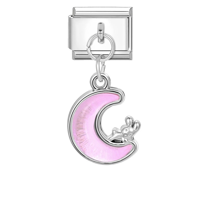 Wholesale Italian Charm Bracelet 9mm DIY Splicing Creative Pendant Stainless Steel Composable Bracelet