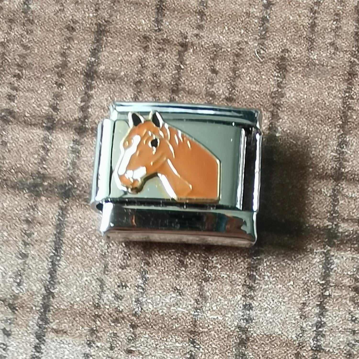 Wholesale 10pcs Italian Charm Bracelet 9mm DIY Splicing Removable Little Fox Stainless Steel Composable Bracelet