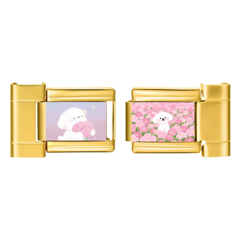 Wholesale 9mm Italian Charm Starter Bracelets DIY Cute Animal Stainless Steel Composable Bracelet