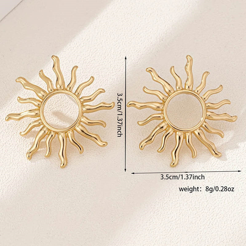 Wholesale Alloy Sunflower Earrings
