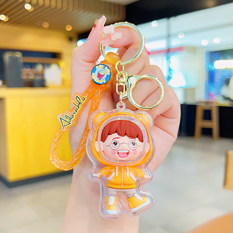 Wholesale Cute cartoon acrylic couple keychain