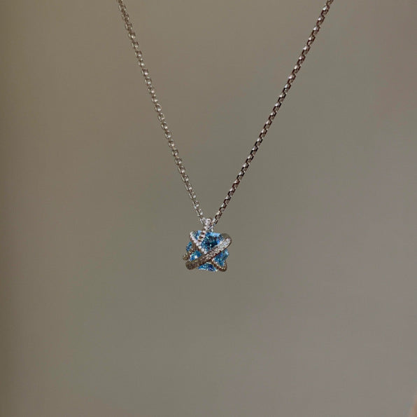 Wholesale  sugar cube diamond necklace