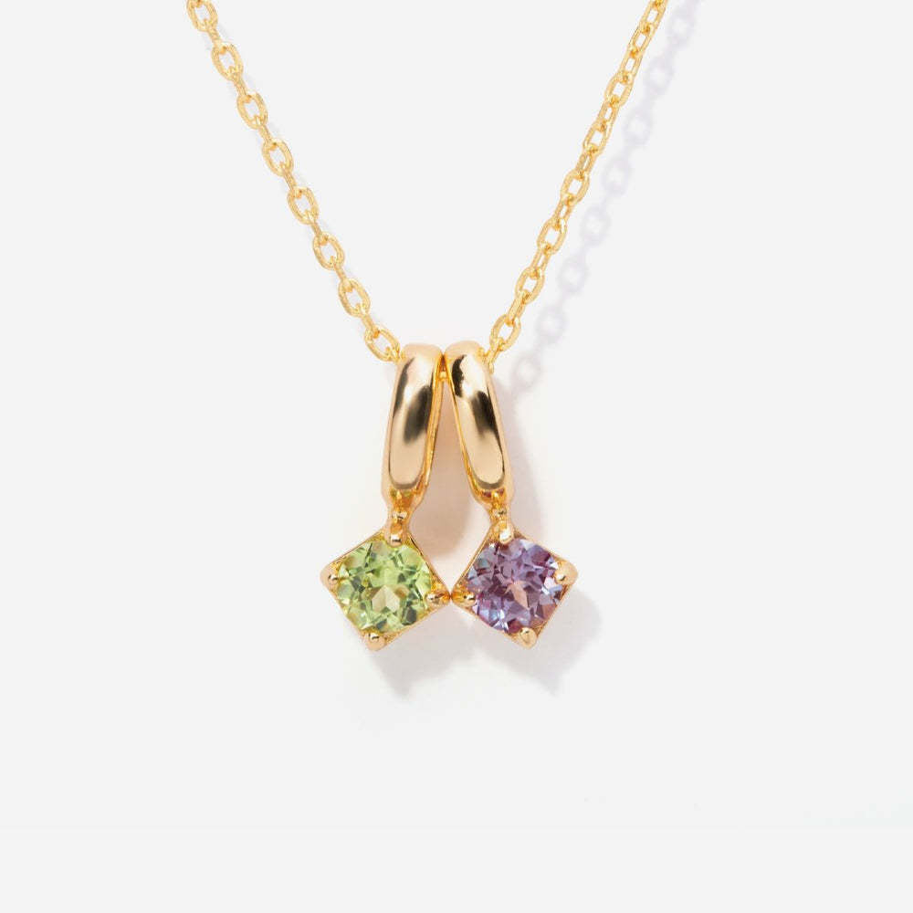 Wholesale Stainless Steel Free Assembly DIY Accessories Twelve Birthstones Pendant