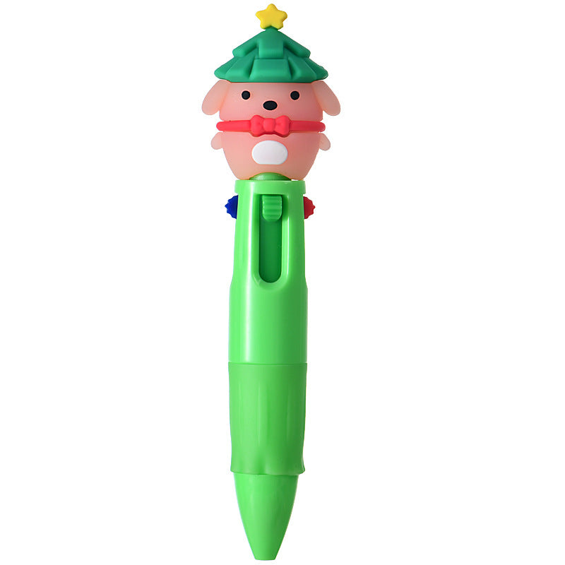 Wholesale Cute cartoon Christmas four-color ballpoint pen