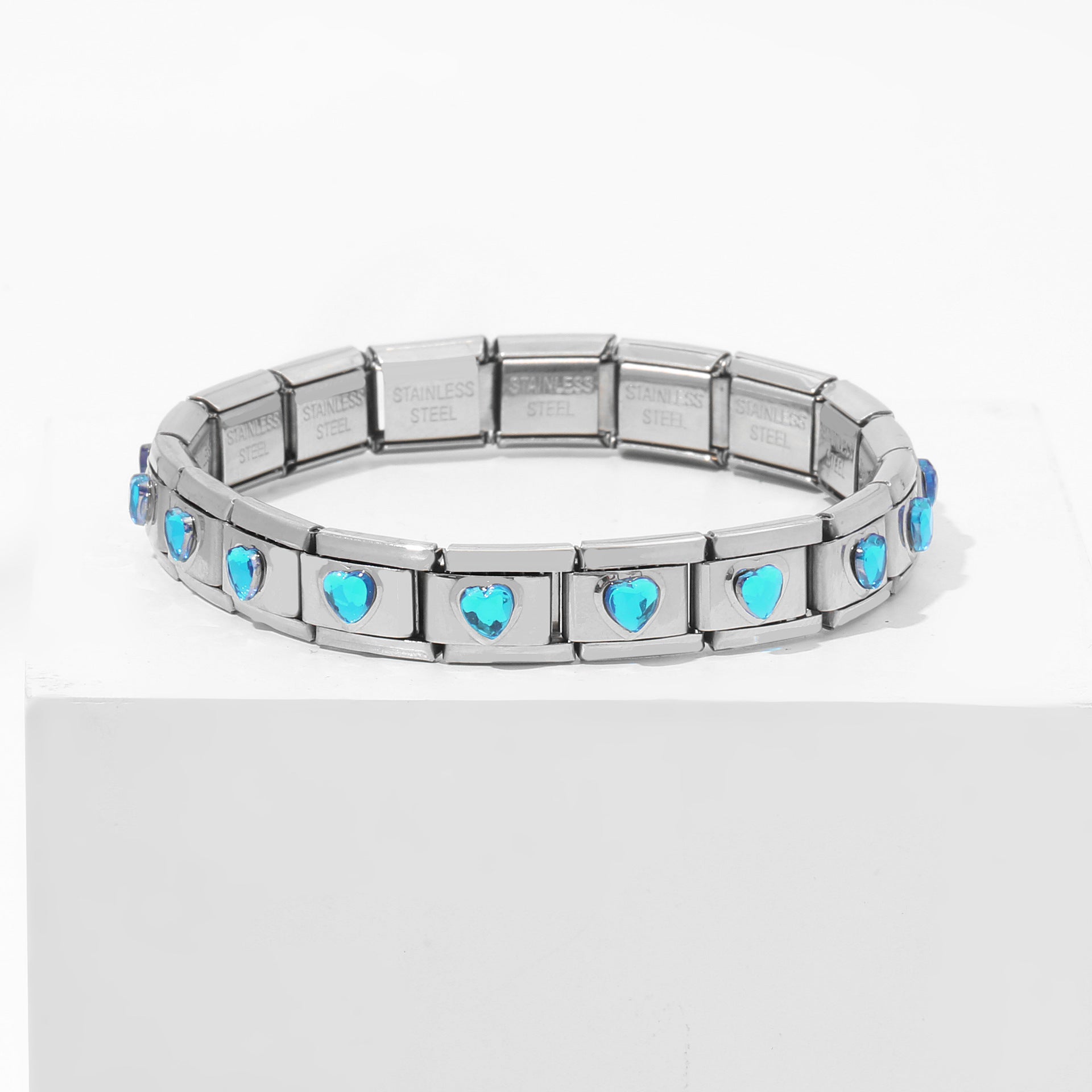 Wholesale Italian Charm Bracelet 9mm DIY Spliced Removable Stainless Steel Love Composable Bracelet ACC-BT-XY017