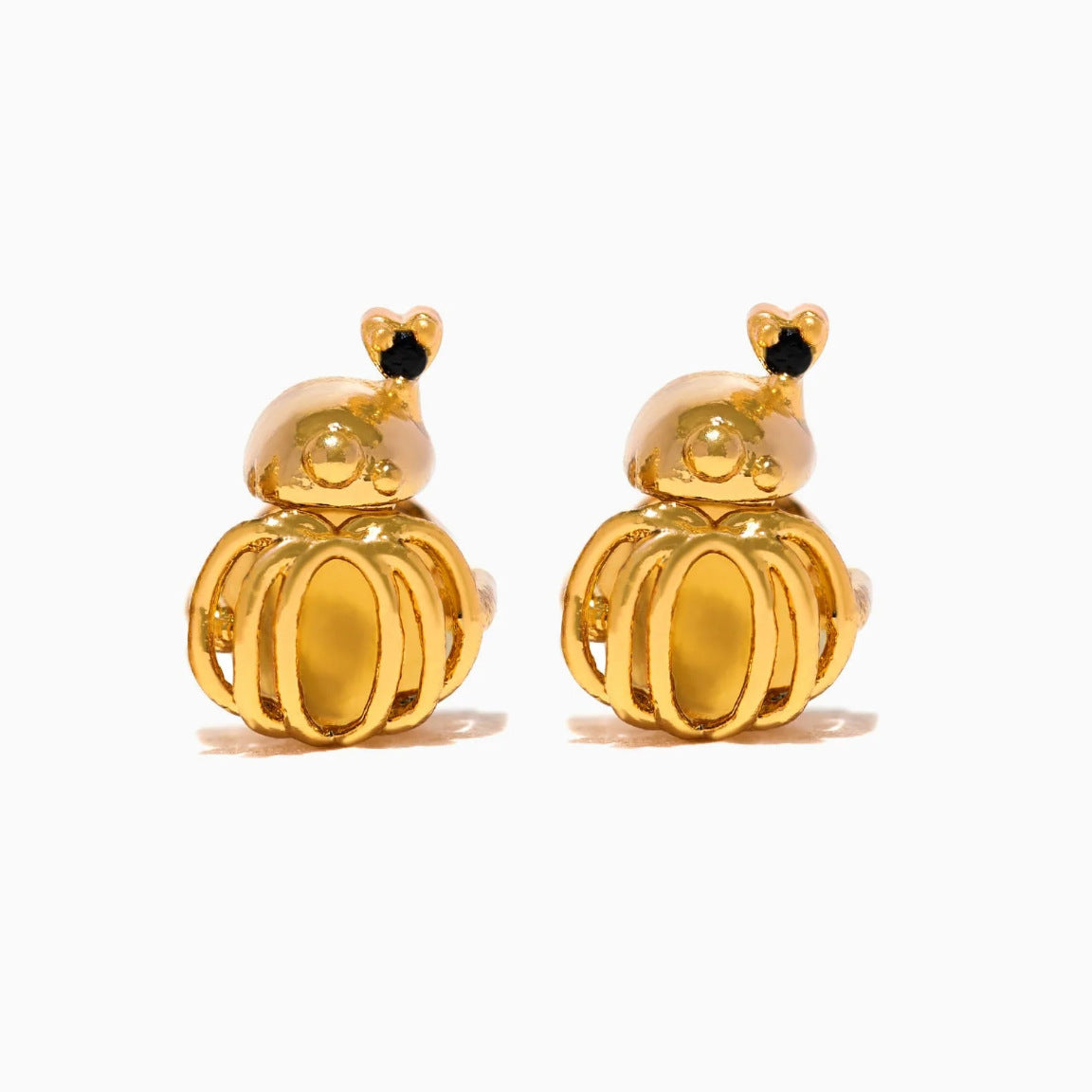 Wholesale Halloween Copper Gold Plated Oil Drop Zircon Cartoon Pumpkin Ghost Earrings ACC-ES-Xiny006