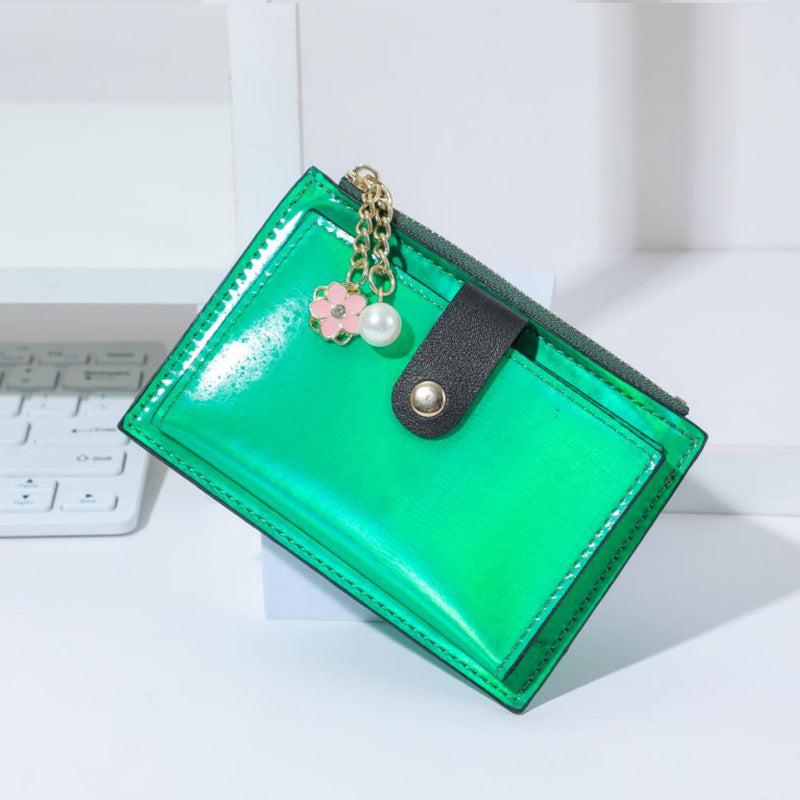Wholesale PU Leather Zip Around Card Holder Wallet With Coin Pocket Trendy Solid Color Multi Card Case For Everyday Use