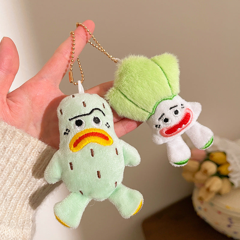 Wholesale Cute plush vegetable doll keychain