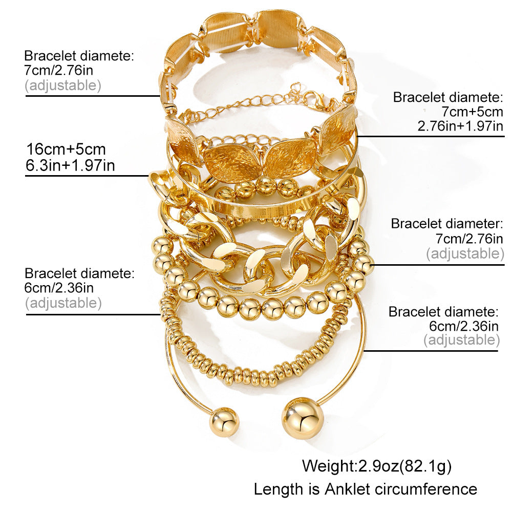 Wholesale Modern Geometric Open Cuff Bracelets Stackable Mixed Material Wave Floral Fashion Jewelry Accessory For Boutique Resale